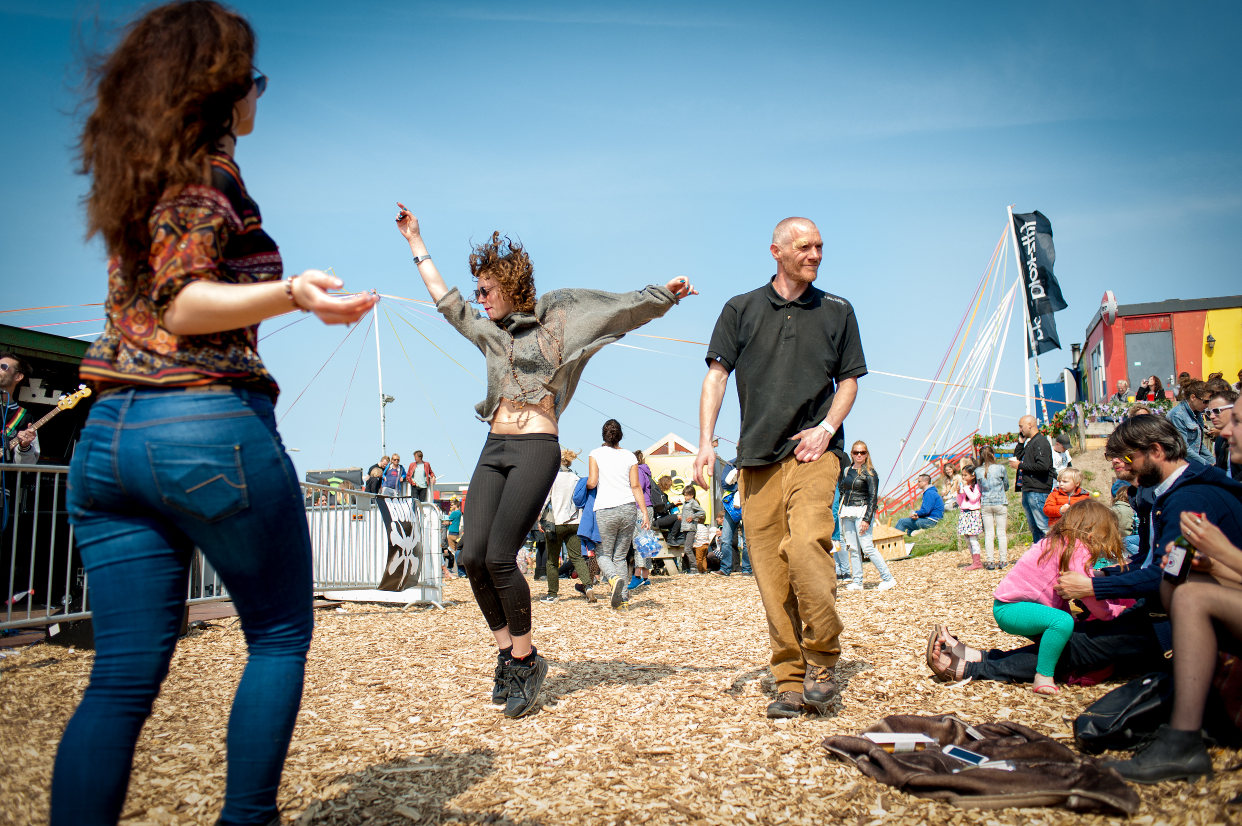 people dancing energetically